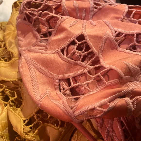 Free People FP Intimatley By the Sea Lace Embroidered Floral Flower Coral Romper - Picture 7 of 7